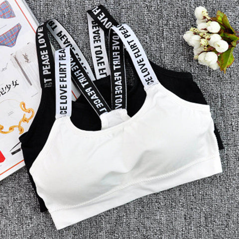 Sexy Letters Straps Sports Bra