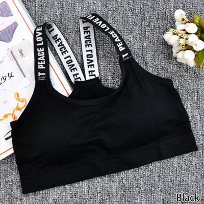 Sexy Letters Straps Sports Bra